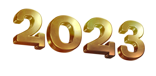 2023 happy new year gold logo png #42338
