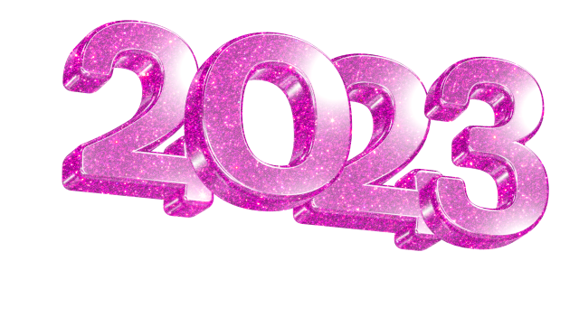 transparent pink 2023 logo new year png #42341