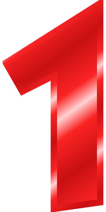 number 1 digit vector graphic #14144