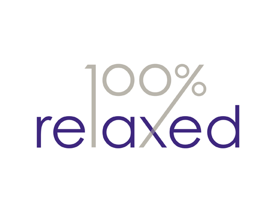 100% relaxed logo #403