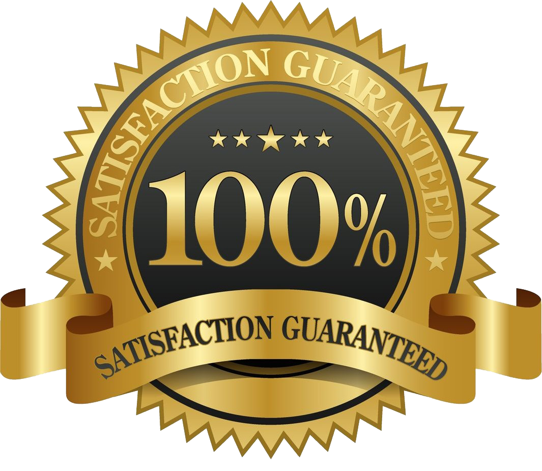 100% Golden satisfaction guaranteed png logo #411