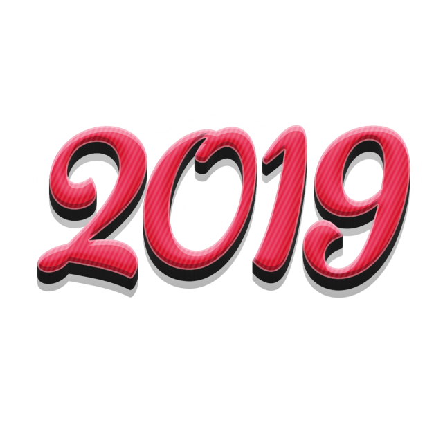 2019, stylist pink text effects new year text #17520