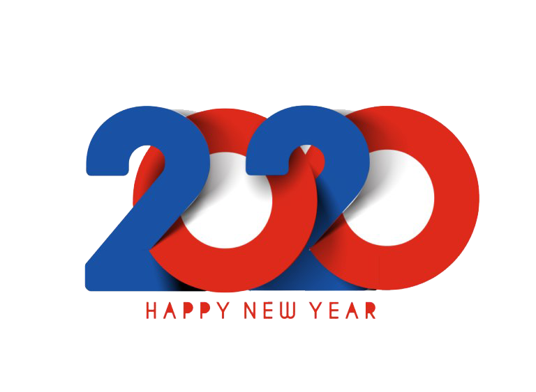 2020 blue and red style happy new year png transparent picture png mart #32378