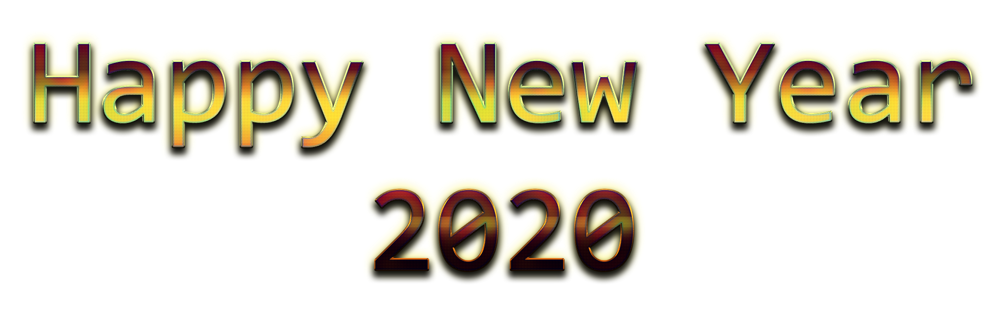 Happy new year 2020 download transparent png images #32395