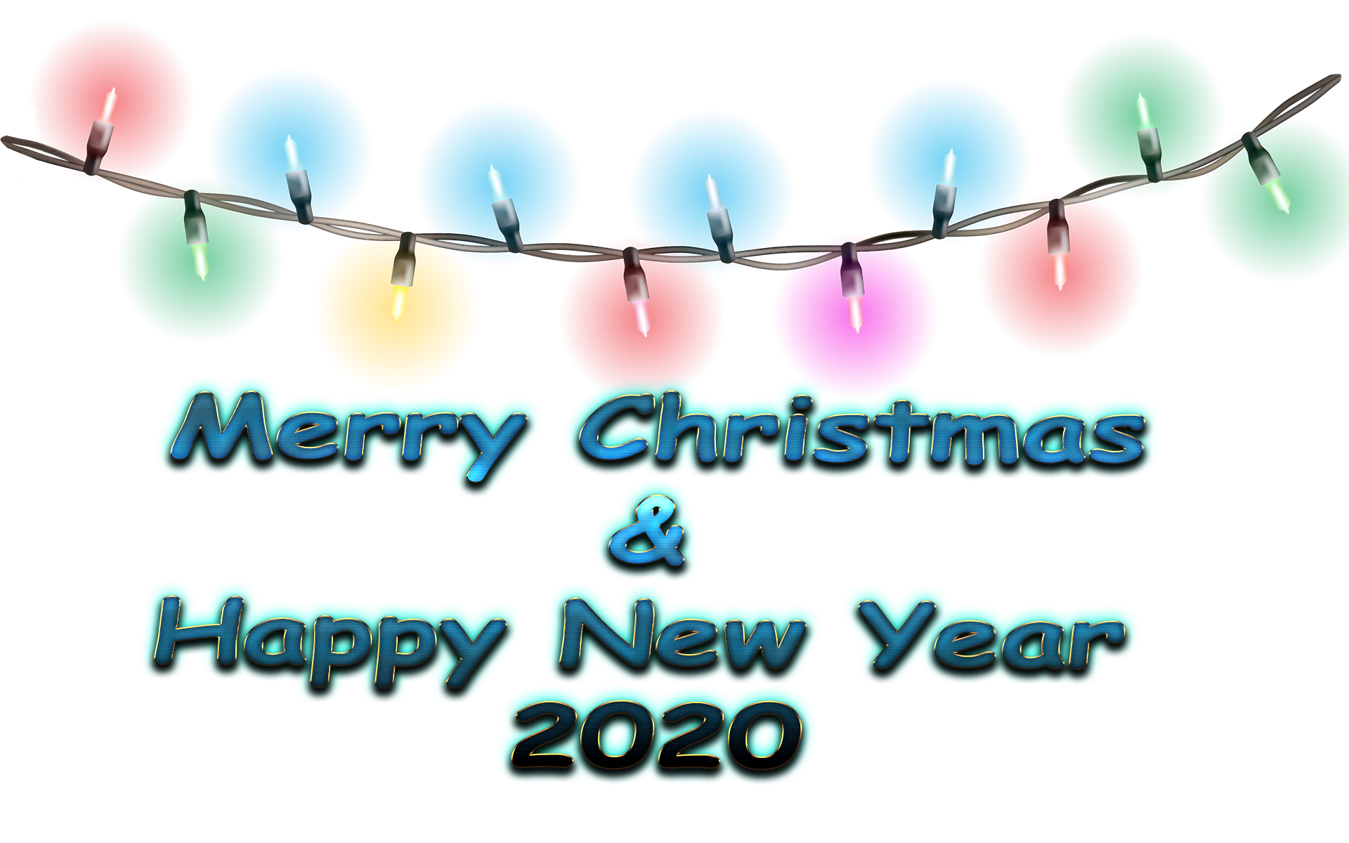 Merry christmas and Happy new year 2020 with ligts #32391