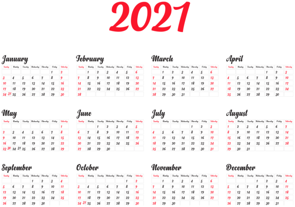 2021 calendar printable picture free download png clipart #41247