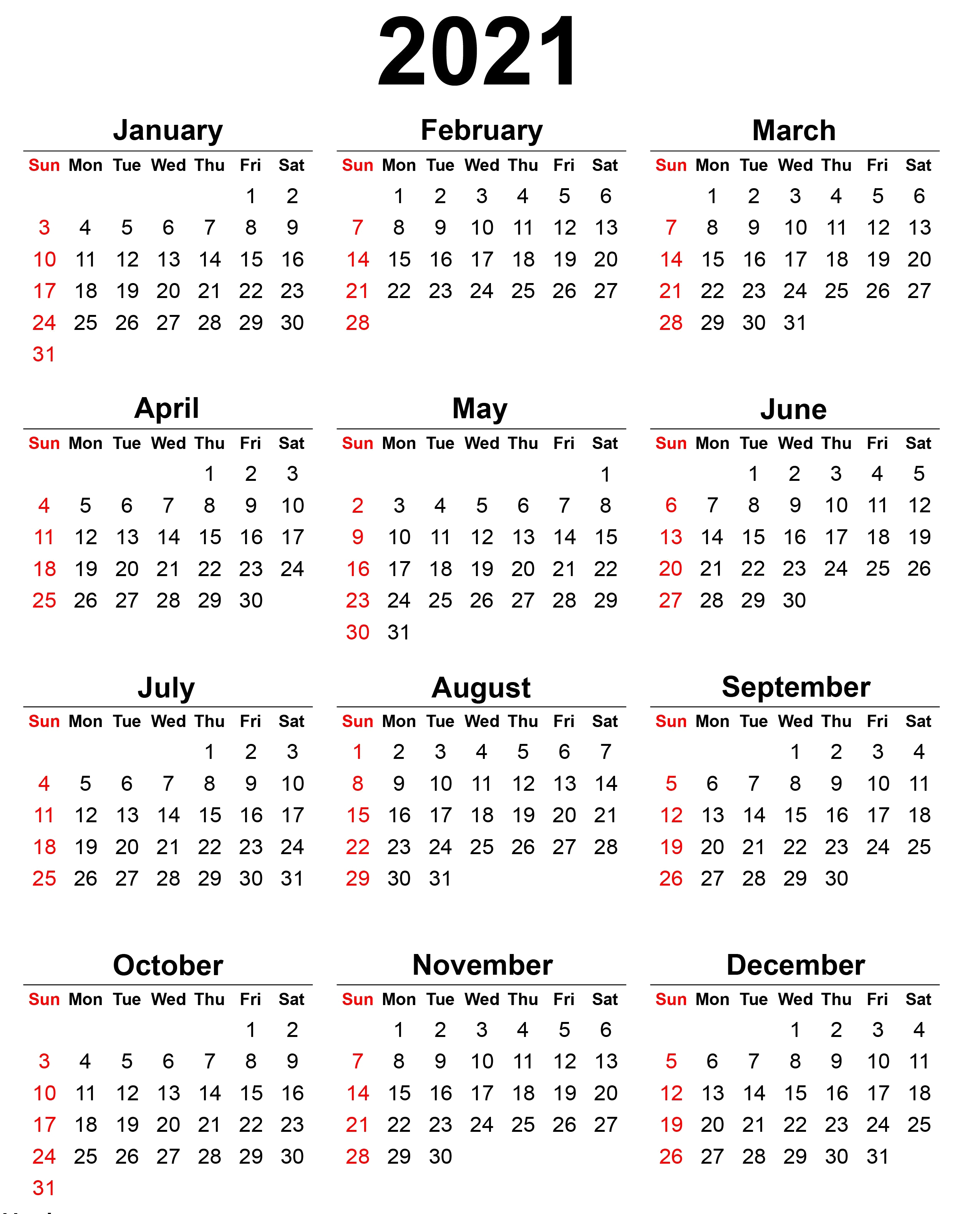 2021 calendar transparent background image #41230