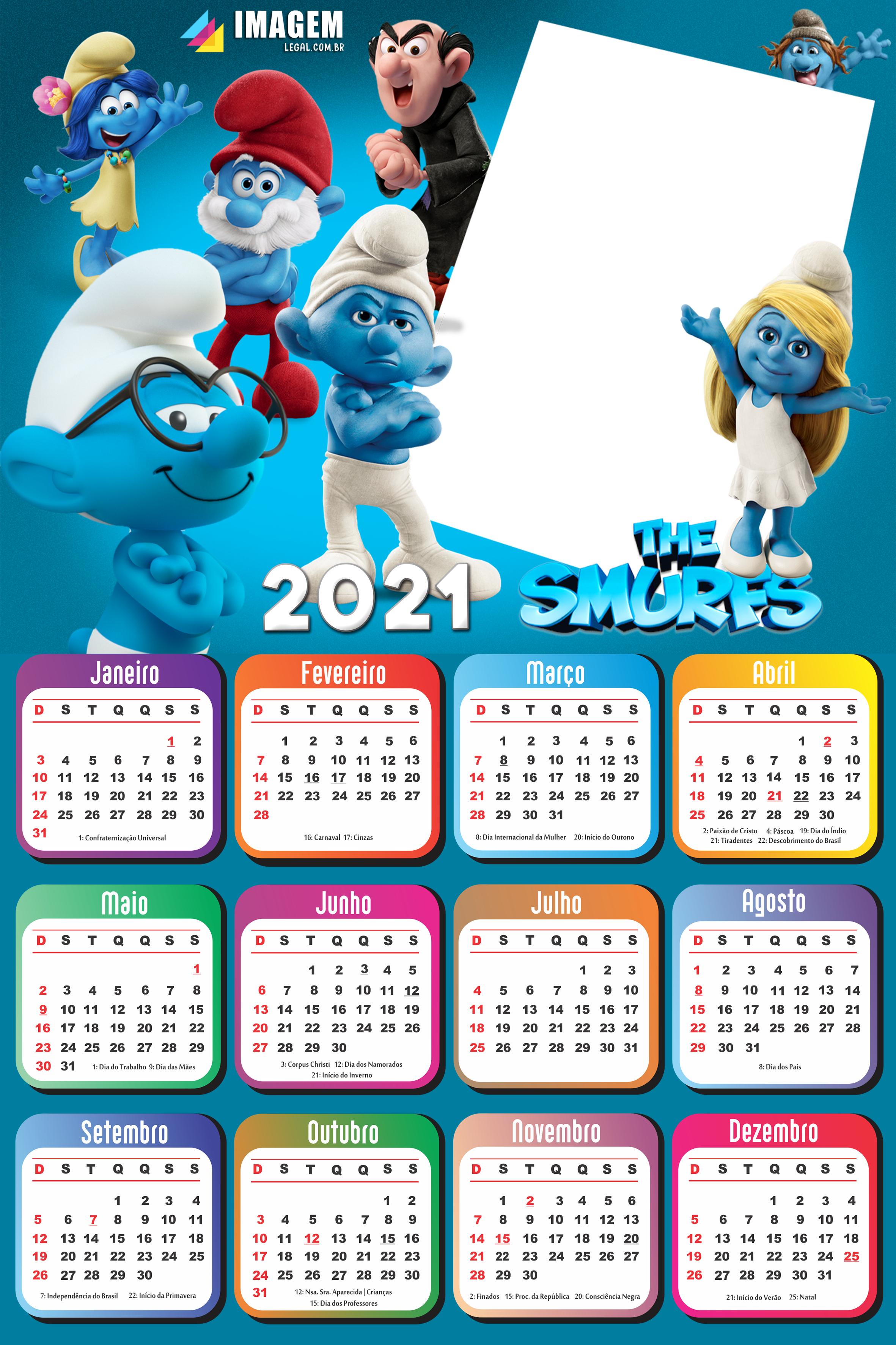 The smurfs 2021 calendar png image #41577