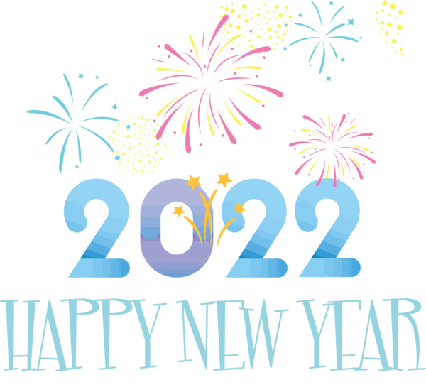 2022 happy new year with fireworks transparent png #42092