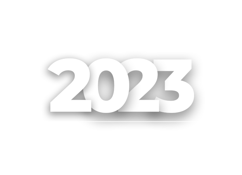 white 2023 year logo png #42226