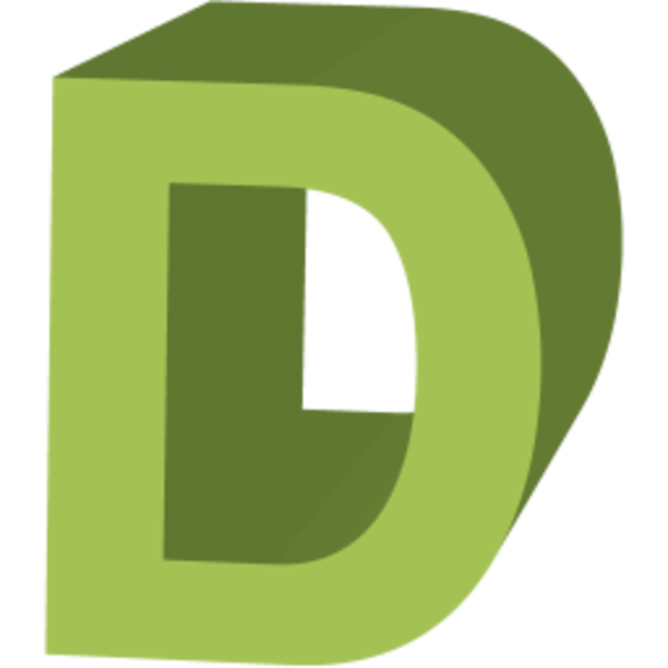 3D D letter logo png #1387