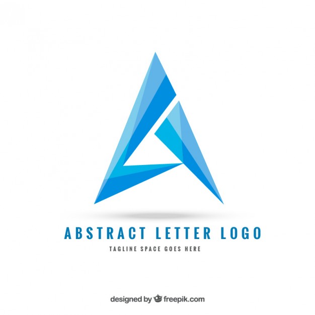 abstract a letter blue style logo png #150