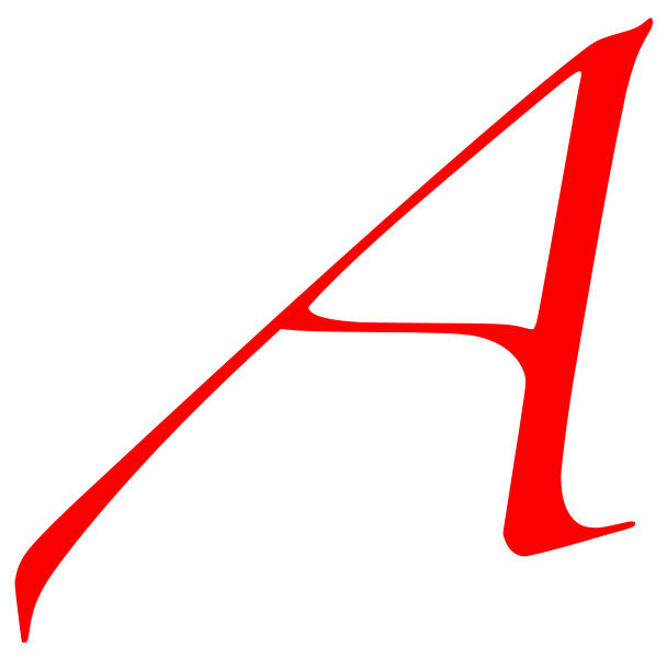 A alphabet red png logo #103