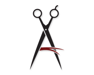 a alphabets scissors barber logo png #105