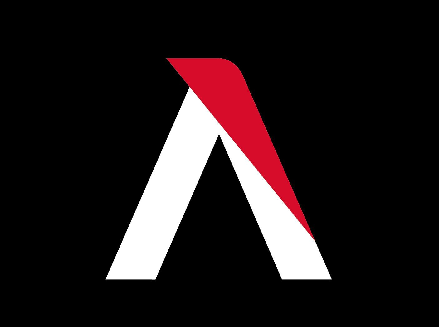 letter a red and white logo on black png #79