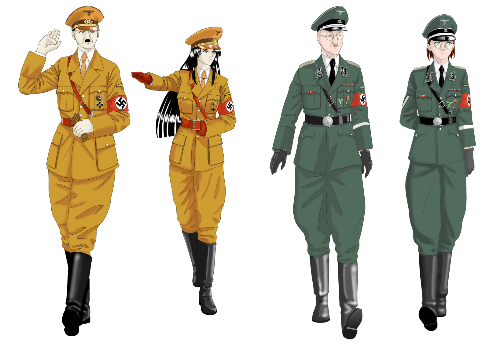 adolf hitler and himmler fem version fvsj deviantart #26671