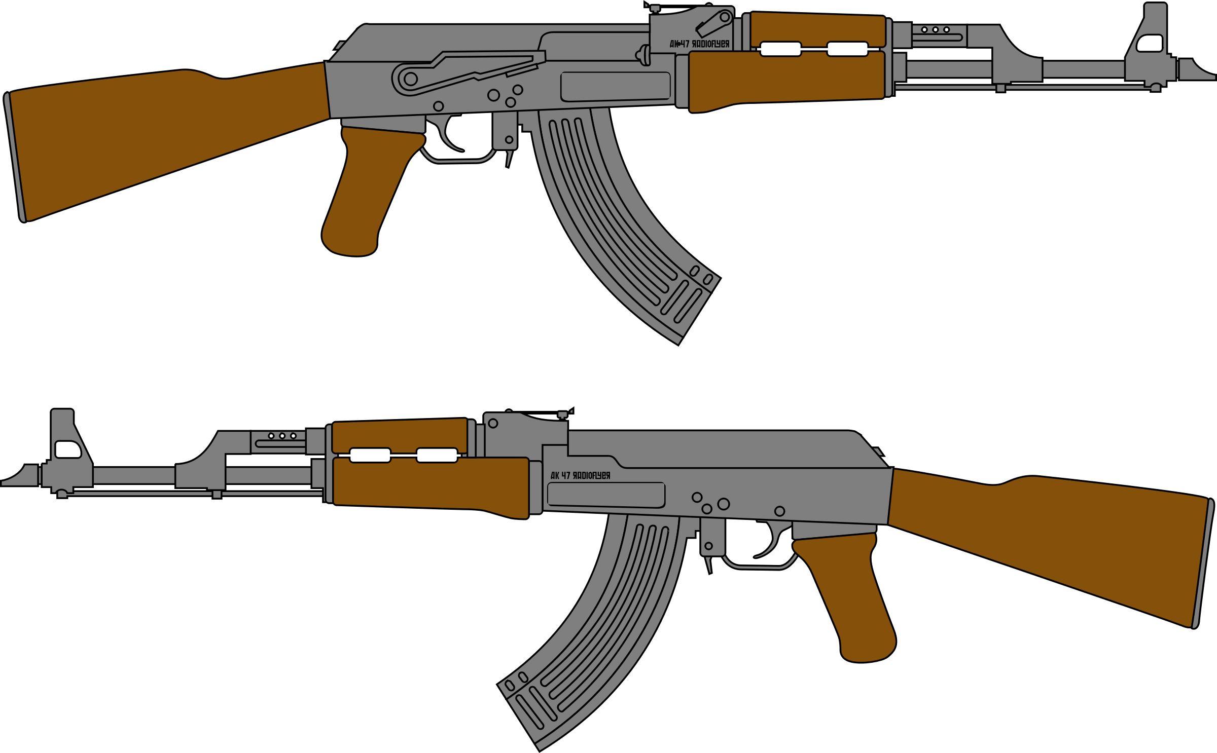 ak 47, drawn rifle pencil and color drawn rifle #17785