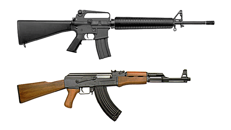 m16 and ak 47 comparison png image #17782