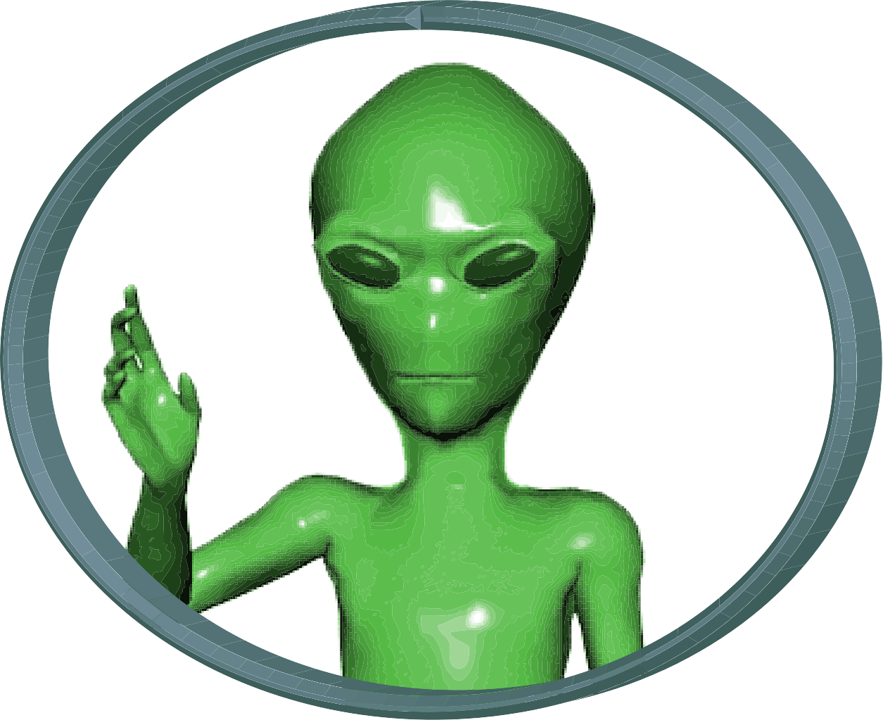 green alien circle icon png #22342