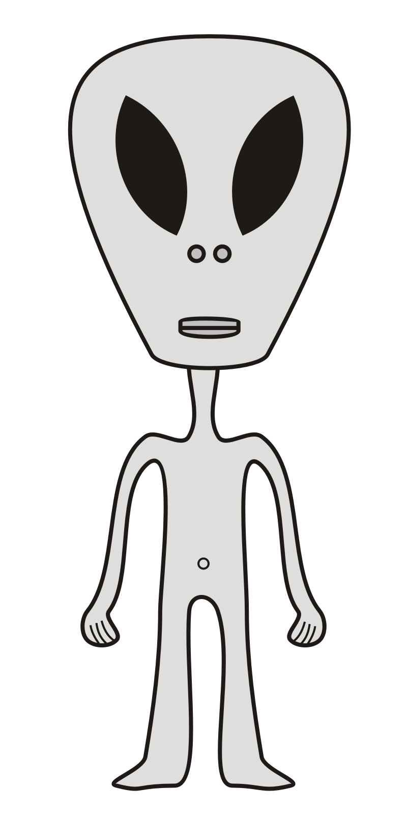 angry grey alien transparent background #22382