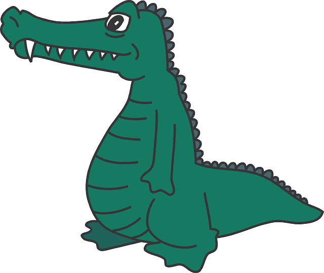 alligator looking standing vector graphic pixabay #28840