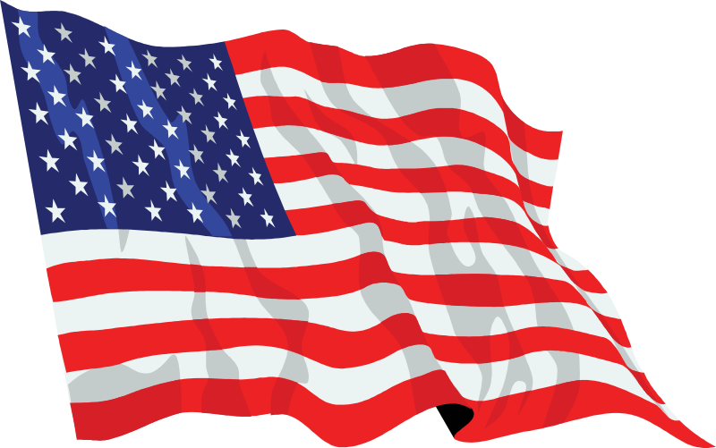 united states flag waving icon #38743