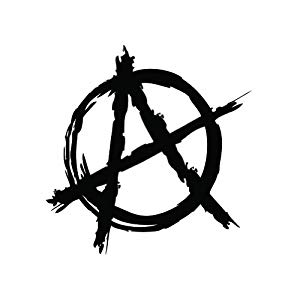 amazonm anarchy symbol black sticker decal #34572