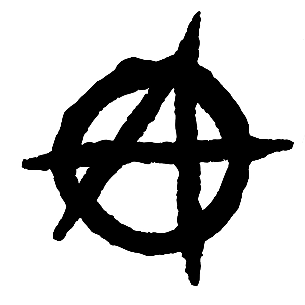 anarchy symbol outline vinyl sticker car decal #34619