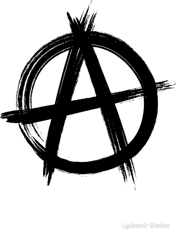 quot circle anarchy symbol light shirt version quot stickers #34581