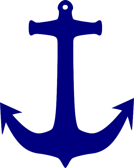 anchor blue navy vector graphic pixabay #21876