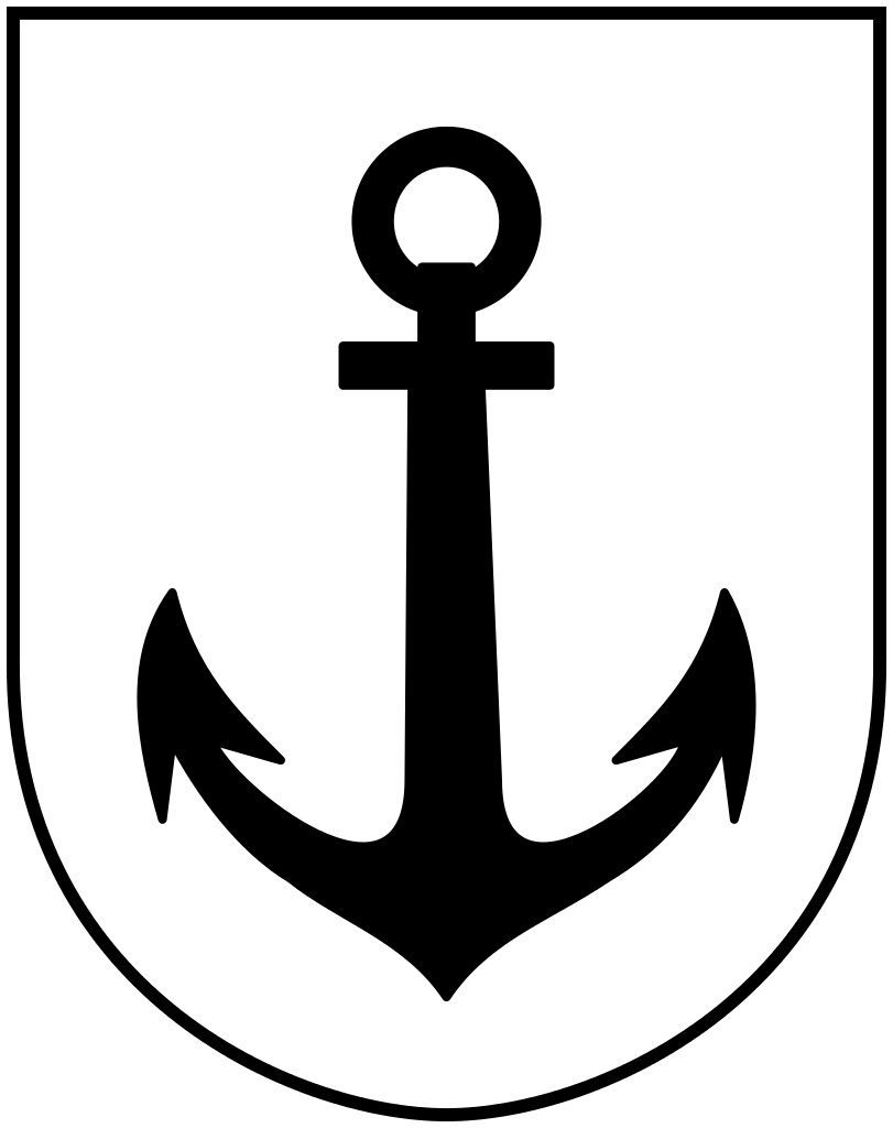 anchor erected in shield black Transparent PNG #21851