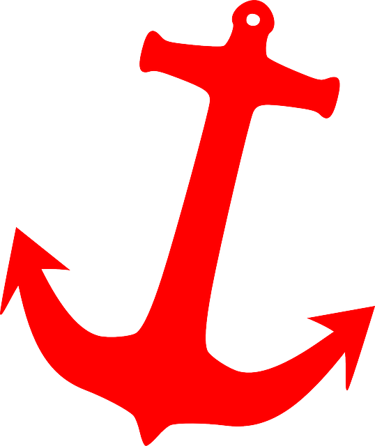 vector graphic anchor sailor tattoo red #21887