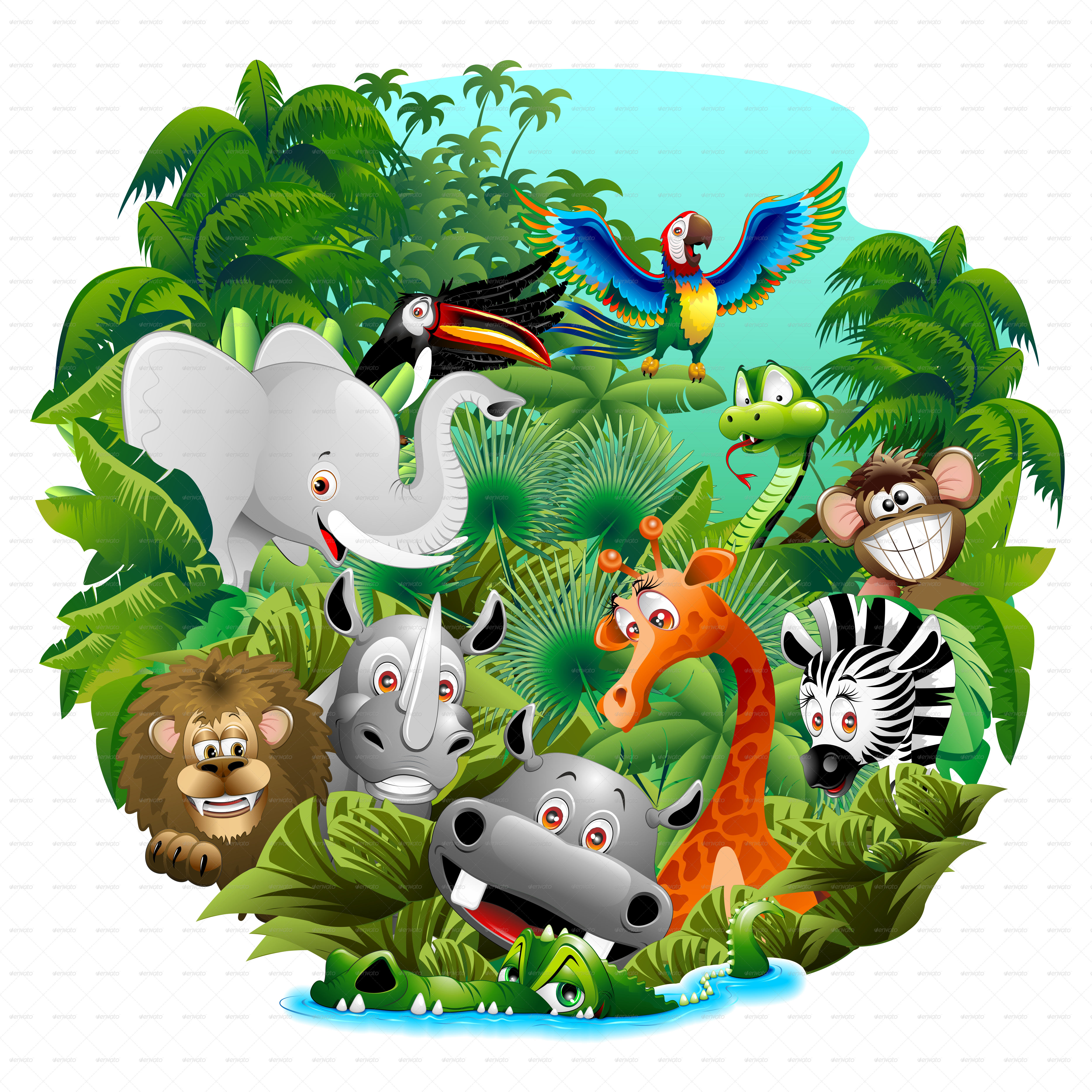 Free Jungle Animals Clipart Download Free Jungle Anim - vrogue.co