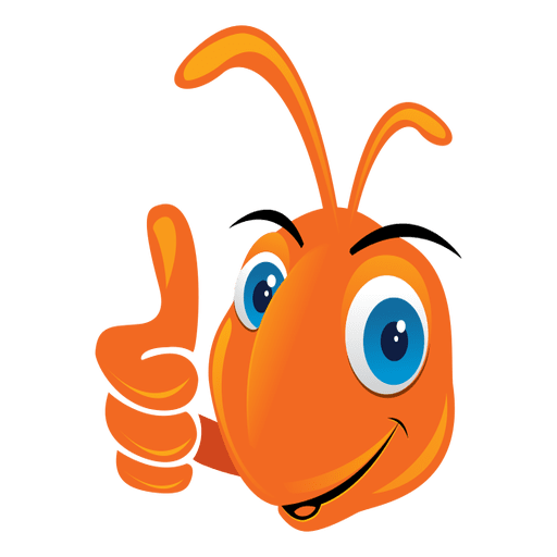 funny ant thumbs icon transparent png svg vector #28949
