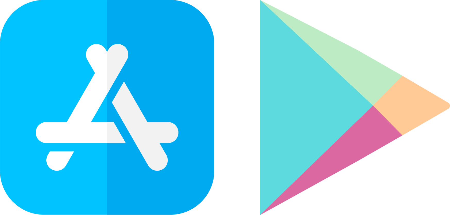 app store and play store logos #33106