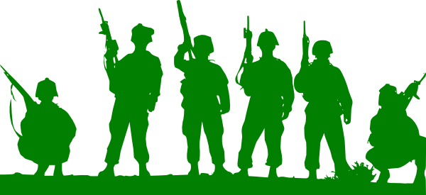 green toy soldiers, army png logo vector