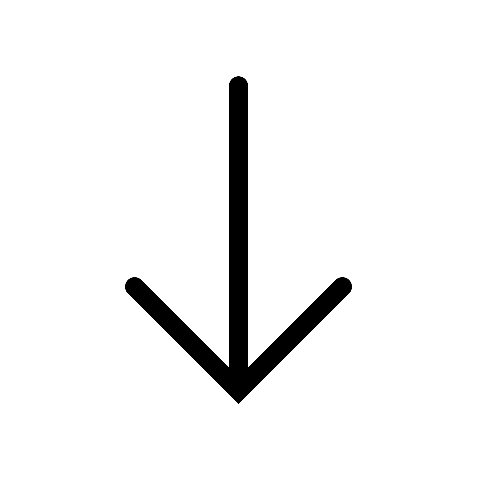 down arrow icon download vector #9190