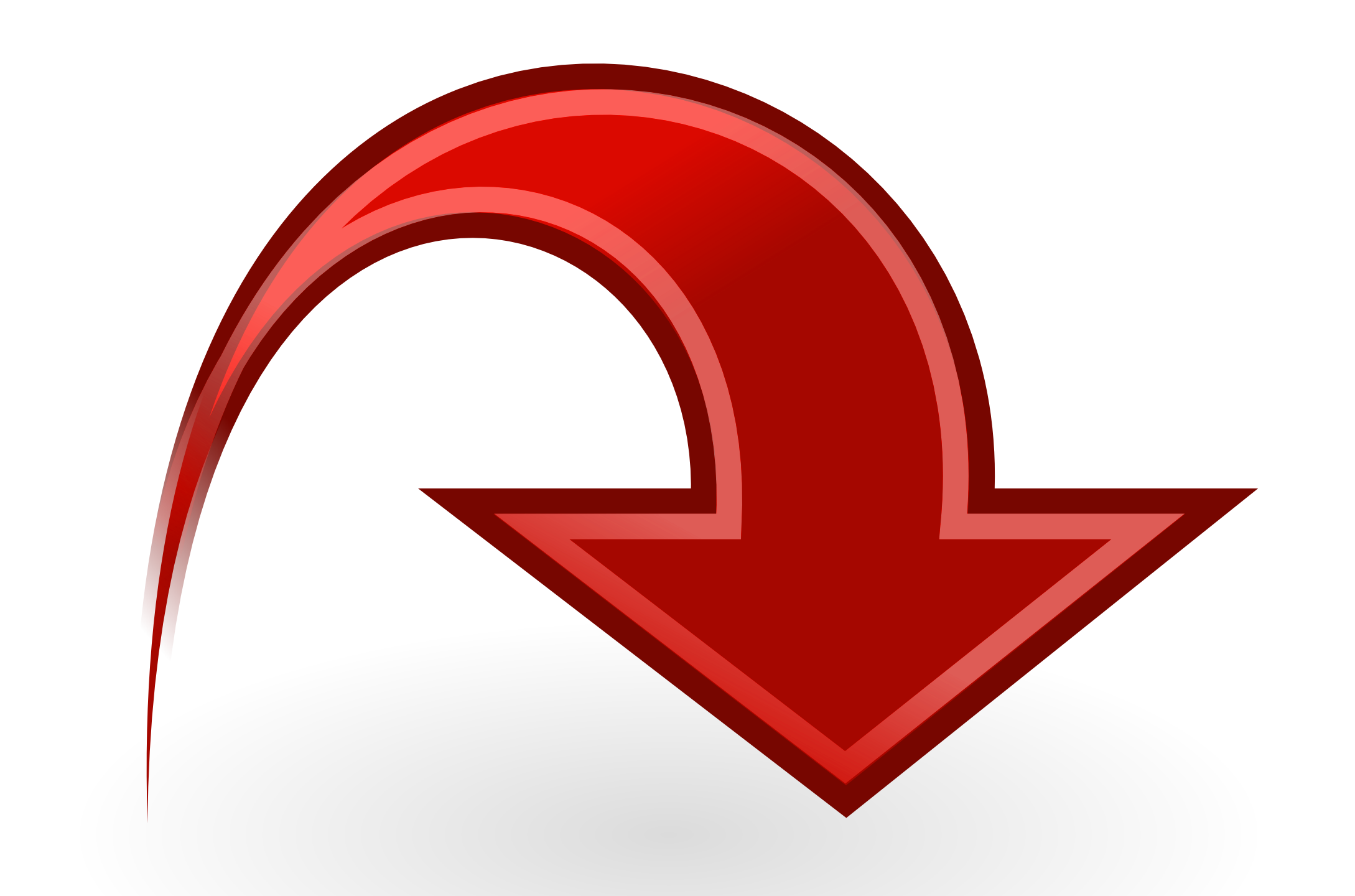 curved down arrow transparent png image #37889
