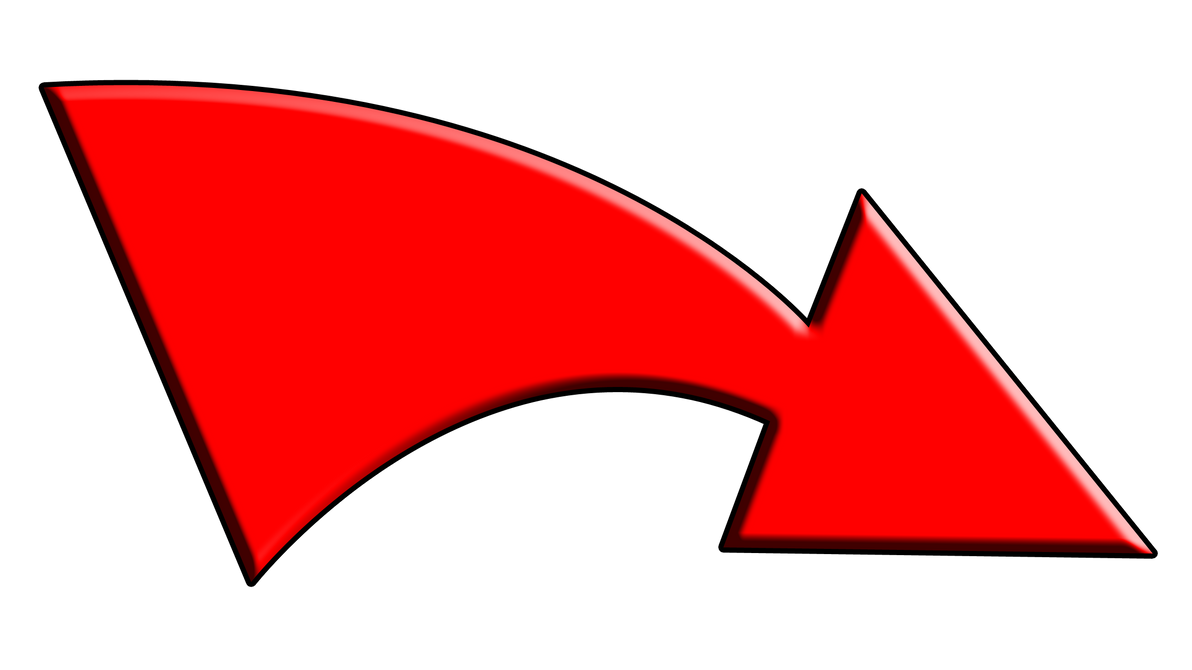transparent arrow png red down arrow royalty vector #37882