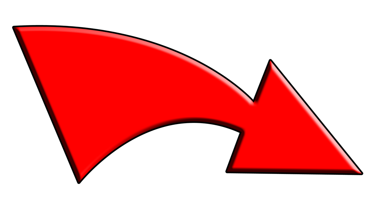 transparent arrow red down, arrow royalty vector #37882