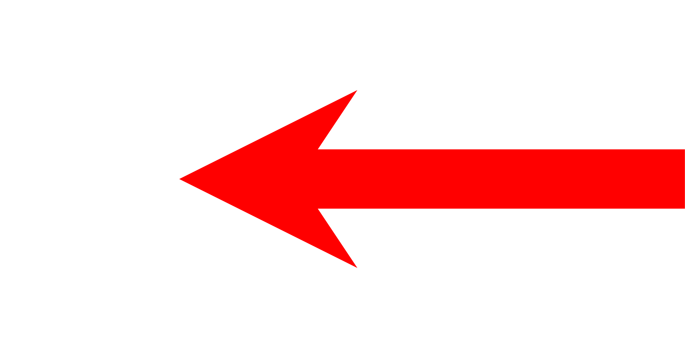 transparent arrow, short left arrow red png #37902