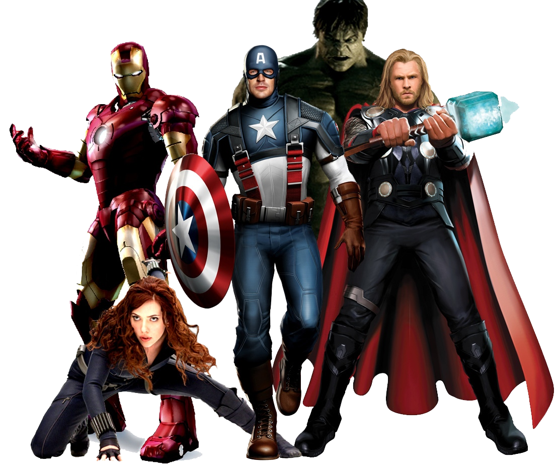 superhero, thor, captain america, hulk, avengers png #40996