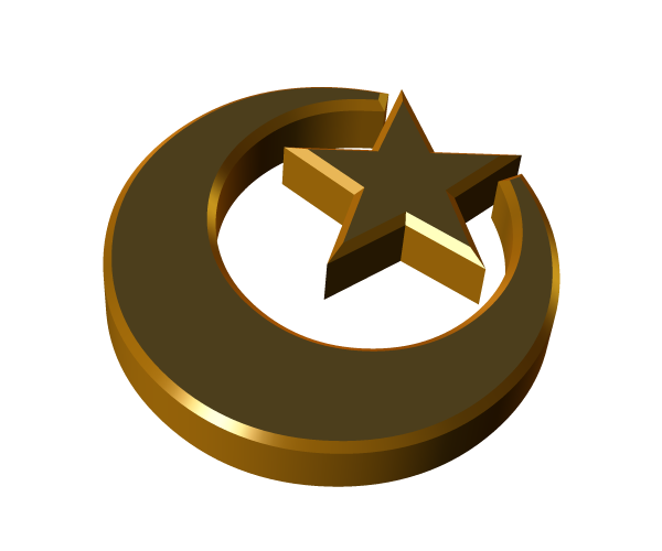 ay yıldız 3d png gold efektli ay resmi logo #39040
