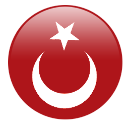 ay yıldız türk bayrağı yuvarlak vektör çizim #39038