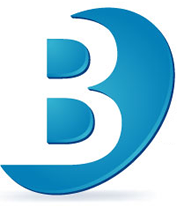 b and d letter transparent blue logo #116