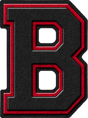 letter b black and red logo png #131