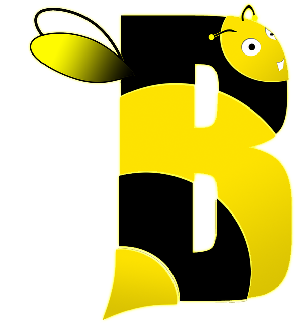 bee logo with letter b png #34966