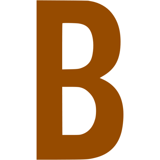 b letter brown letter icon #34957