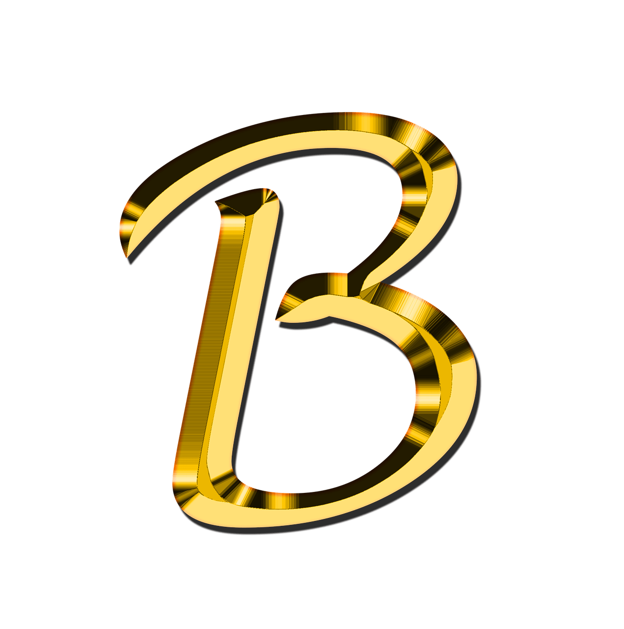 golden b letter capital letter transparent png #34935