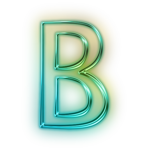 letter b glowing green neon png icon alphanumeric letter #34963